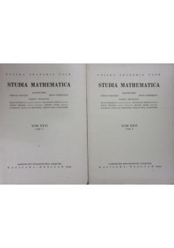 Studia Mathematica Tom XXVI Część 2 i 3