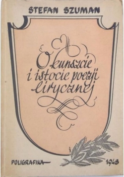 O kunszcie i istocie poezji lirycznej, 1948 r.