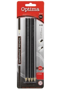 Ołówek HB 4szt OPTIMA