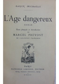 L'Age dangereux,1811r