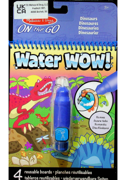 Kolorowanka wodna Water wow Dinozaury