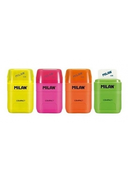 Temperówko-gumka Compakt Fluo blister MILAN