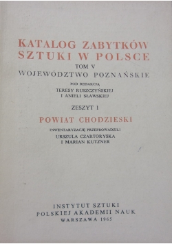 Katalog zabytków sztuki w Polsce Tom V zeszyt 1