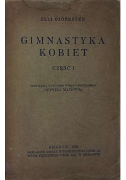 Gimnastyka kobiet, cz.1, 1929 r.