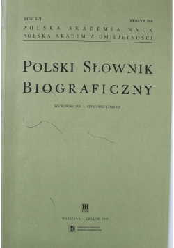 Polski Słownik Biograficzny Zeszyt 204