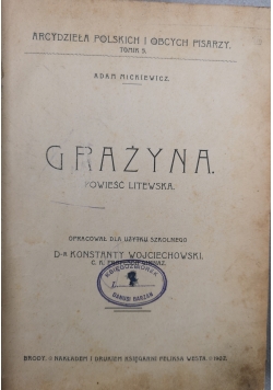 Grażyna powieść litewska 1902 r.
