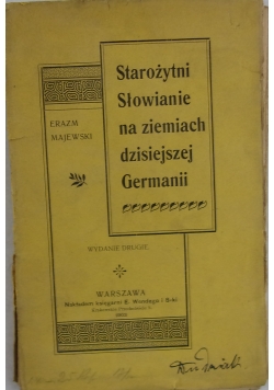 Starożytni Słowianie na ziemiach dzisiejszej Germanii, 1903 r.