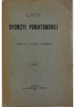 Listy dyonizyi poniatowskiej, 1900 r.