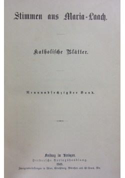 Stimmen aus Maria-Laach, 1905r.