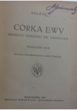 Córka Ewy, 1922 r.