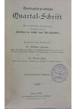 Theologisch praktische Quartalschrift , 1908 r.