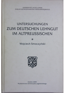 Untersuchungen zum deutschen lehngut im Altpreussischen