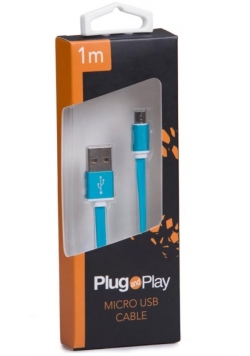 Kabel USB/Micro USB 1m niebieski PLUG&PLAY