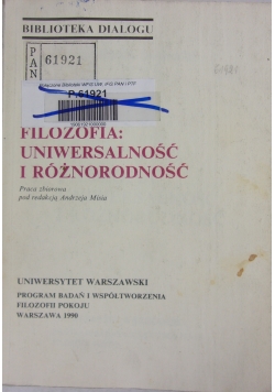 Filozofia: Uniwersalność i różnorodność