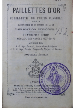 Paillettes D'or  3 Serie 1879 r.