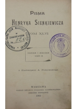 Pisma Henryka Sienkiewicza, tom XLVI, 1902 r.