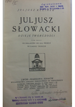 Dzieje twórczości, tom II, 1925 r.