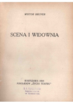 Scena i Widownia ,1925r.