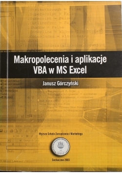 Makropolecenia i aplikacje VBA w MS Excel