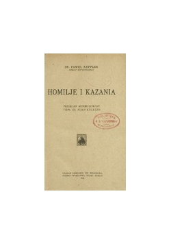 Homilje i kazania,1924r.