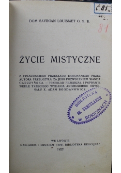Życie mistyczne 1927 r.