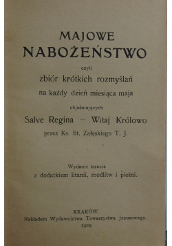 Czytania majowe tle polskich pieśni, 1926 r.