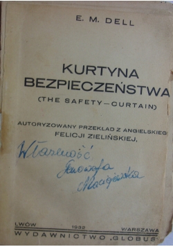 Kurtyna bezpieczeństwa, 1932r.