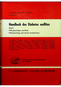Handbuch des Diabetes mellitus band 1