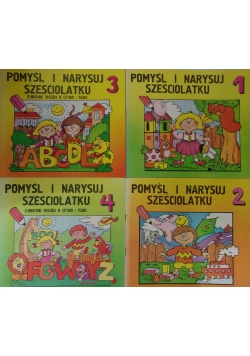 Pomyśli i narysuj sześciolatku, zestaw 4 książek