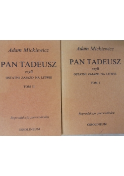 Pan Tadeusz - 2 tomy 1884r.