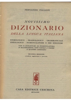 Novissimo Dizionario Della Lingua Italiana