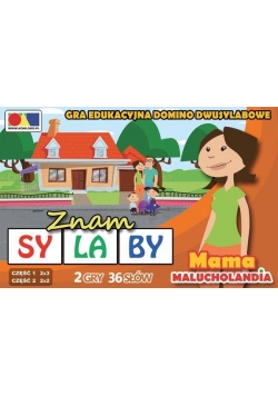 Gra domino. Znam sylaby. Cz. 1 i 2 - zestaw Mama