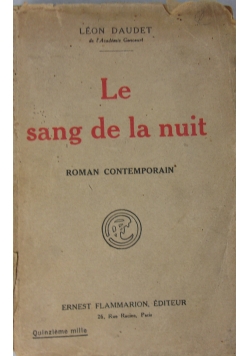 Le sang de la nuit