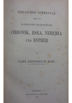 Chronik, Esra, Nehemia und Esther,1870r
