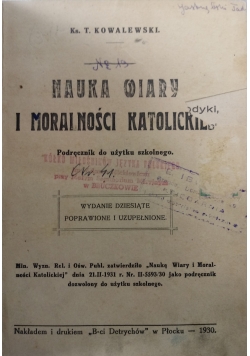 Nauka Wiary i Moralność Katolicka, 1930 r.