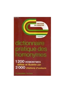 Dictionnaire pratigue des homonymes