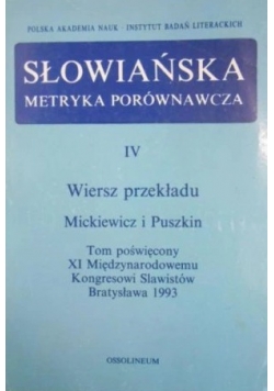 Słowiańska metryka porównawcza Tom IV