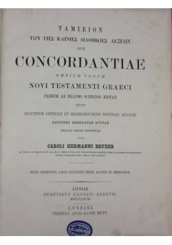 Concordantiae, 1920 r.