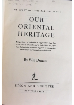 Our oriental heritage, part I