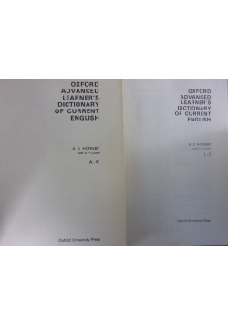 Oxford Advanced Dictionary of Current English. Zestaw 2 książek