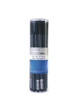 Cienkopis 0,4mm czarny (20szt)