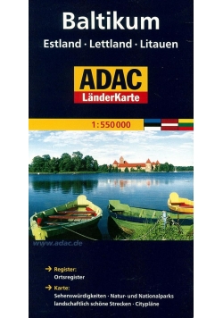 LanderKarte ADAC. Kraje Bałtyckie 1:550 000 mapa