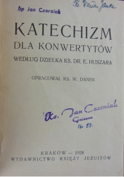 Katechizm dla konwertytów, 1928 r.