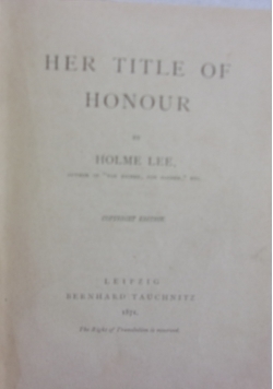 Her Title of Honour ,1871r.