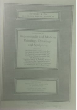 Impressionist and Modern Paintings,Drawings and Sculpture