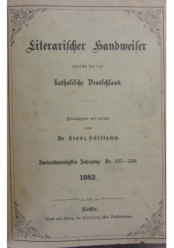 Literarischer handmeiser, 1883r.