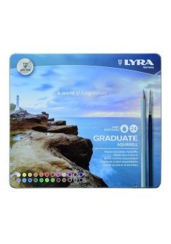Kredki Lyra Graduate Aquarell Metal Box 24 kolory