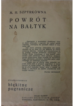 Powrót na Bałtyk, 1935r.
