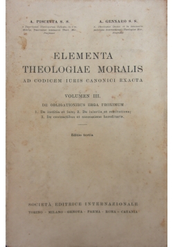 Elementa Theologia Moralis,1936r.