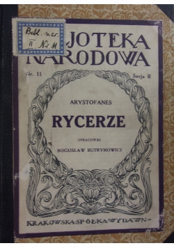 Rycerze, 1922 r.